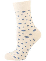 NUR DIE Damen Socken Classic Baumwolle gemustert - 2er Pack  - violet blue/white dots - Größe 35-38