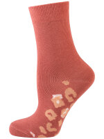 NUR DIE Damen Socken Classic Baumwolle gemustert - 2er Pack  - dark rose animal - Größe 35-38