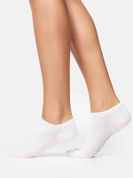 NUR DIE Damen Sneakersocken Bambus¹ 2er Pack - weiß  - Größe 39-42