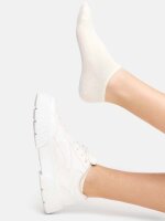 NUR DIE Damen Sneakersocken Bambus¹ 2er Pack - weiß  - Größe 39-42