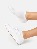NUR DIE Damen Sneakersocken Bambus¹ 2er Pack - weiß  - Größe 39-42