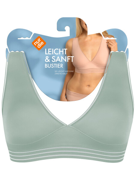 NUR DIE Damen Bustier Leicht & Sanft - mintgrün - Größe 36-38