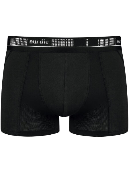 NUR DIE Herren Retro Boxershorts 3D-Flex Air  - schwarz - Größe 5 | M | 50