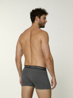 NUR DIE Herren Retro Boxershorts GOTS Organic Cotton 2er Pack - dunkelgrau/dunkelblau - Größe 6 | L | 52