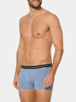 NUR DIE Herren Retro Boxershorts Cotton Strech 3er Pack - hellblau/violett/dunkelgrau - Größe 5 | M | 50