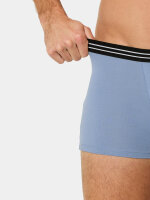 NUR DIE Herren Retro Boxershorts Cotton Strech 3er Pack - hellblau/violett/dunkelgrau - Größe 6 | L | 52