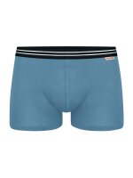 NUR DIE Herren Retro Boxershorts Cotton Strech 3er Pack - hellblau/violett/dunkelgrau - Größe 6 | L | 52