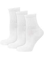 NUR DIE Herren Sneaker Socken Sport 3er Pack - reinweiß - Größe 39-42