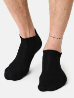 NUR DIE Herren Sneaker Socken Bambus¹ 2er Pack- schwarz - Größe 39-42