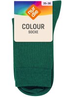NUR DIE Unisex Colour Socken mit Rollbund - grün - Größe 35-38