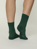 NUR DIE Unisex Colour Socken mit Rollbund - grün - Größe 35-38