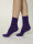 NUR DIE Unisex Colour Socken mit Rollbund - violett - Größe 35-38