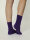 NUR DIE Unisex Colour Socken mit Rollbund - violett - Größe 35-38