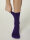 NUR DIE Unisex Colour Socken mit Rollbund - violett - Größe 35-38