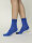 NUR DIE Unisex Colour Socken mit Rollbund - blau - Größe 35-38