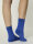 NUR DIE Unisex Colour Socken mit Rollbund - blau - Größe 35-38