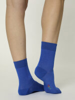 NUR DIE Unisex Colour Socken mit Rollbund - blau - Größe 39-42