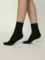 NUR DIE Unisex Colour Socken mit Rollbund - schwarz - Größe 43-46