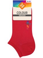 NUR DIE Damen Sneakersocken Colour - rot - Größe 35-38