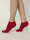 NUR DIE Damen Sneakersocken Colour - rot - Größe 35-38