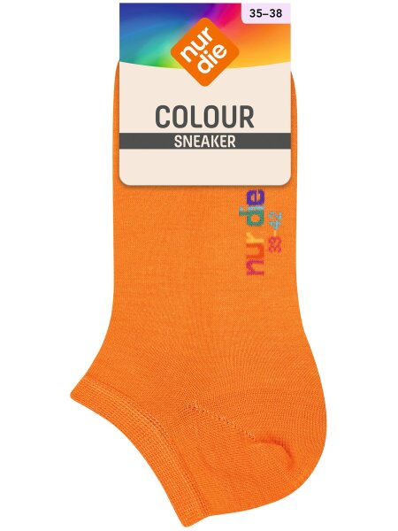 NUR DIE Damen Sneakersocken Colour - orange - Größe 35-38