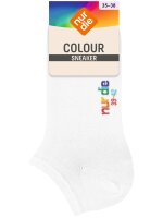 NUR DIE Damen Sneakersocken Colour - weiß - Größe 43-46