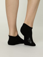 NUR DIE Damen Modal Sneakersocken 2er Pack - schwarz  - Größe 35-38