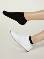 NUR DIE Damen Modal Sneakersocken 2er Pack - schwarz  - Größe 35-38