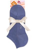 NUR DIE Damen Modal Sneakersocken 2er Pack - lila, weiß - Größe 35-38