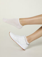 NUR DIE Damen Modal Sneakersocken 2er Pack - lila, weiß - Größe 39-42