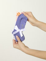 NUR DIE Damen Modal Sneakersocken 2er Pack - lila, weiß - Größe 39-42