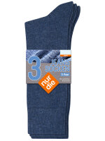 NUR DIE Herren Jeans Socken 3er Pack  - jeansmel. - Größe 43-46