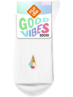 NUR DIE Unisex Socken Good Vibes - Eis - Größe 43-46
