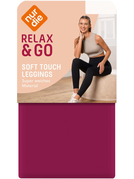 NUR DIE Damen Leggings Soft Touch - Relax & Go - fuchsia - Größe 40-42