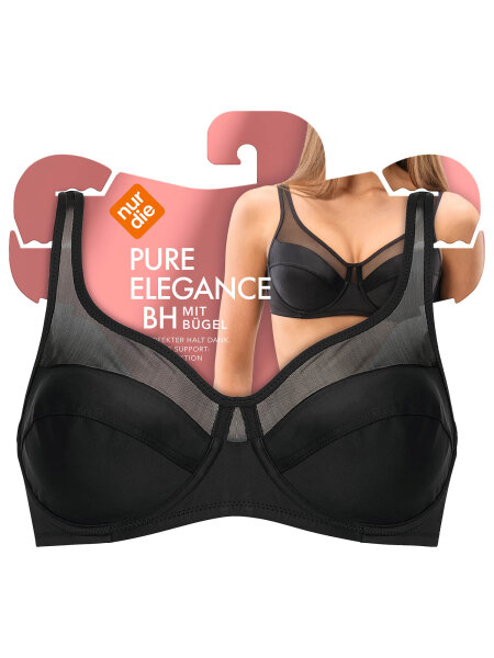 NUR DIE Damen BH mit Bügel Pure Elegance - schwarz - Größe 85 B