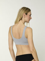 NUR DIE Damen Bustier Soft Comfort - graumelange - Größe 36-38