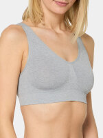 NUR DIE Damen Bustier Soft Comfort - graumelange - Größe 40-42