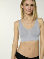 NUR DIE Damen Bustier Soft Comfort - graumelange - Größe 48-50
