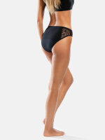 NUR DIE Periodenunterwäsche Slip mit Spitze - ALLES GEREGELT extrastark - schwarze Spitze - Größe 40-42