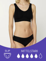 NUR DIE Periodenunterwäsche Invisible Slip - ALLES GEREGELT mittelstark - schwarz - Größe 32-34