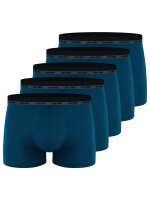 NUR DIE Herren Boxershorts Microfaser 5er Pack  petrol - Größe M