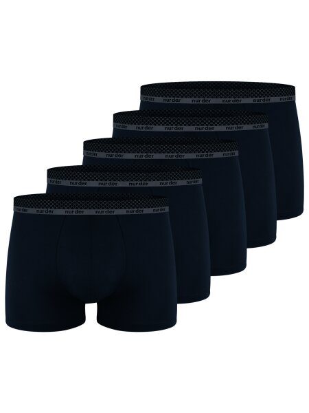 NUR DIE Herren Boxershorts Microfaser 5er Pack  schwarz - Größe M