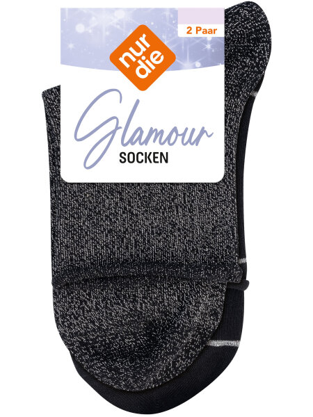 NUR DIE Damen Socken Glamour 2er Pack
