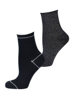 NUR DIE Damen Socken Glamour 2er Pack