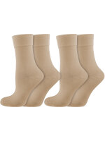 NUR DIE Damen Socken Baumwolle 98% Komfortbund 2er Pack
