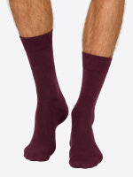 NUR DIE Herren Socken Baumwolle Business Pack 2er Pack - maritim/aubergine - Größe 39-42