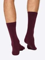 NUR DIE Herren Socken Baumwolle Business Pack 2er Pack - maritim/aubergine - Größe 39-42
