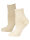 NUR DIE Damen Socken Glamour 2er Pack - beige/lurex - Größe 35-38