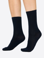 NUR DIE Damen Ripp-Socken Soft Modal 2er Pack - maritim/rosa - Größe 35-38