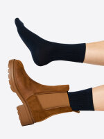 NUR DIE Damen Ripp-Socken Soft Modal 2er Pack - maritim/rosa - Größe 35-38